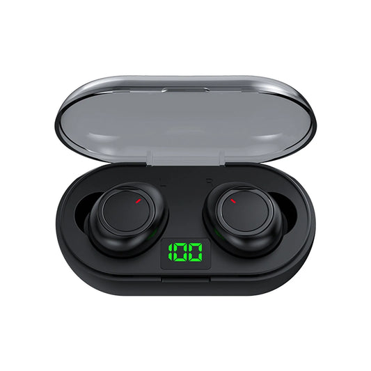QTOCIO Wireless Earbuds Mini Ear Buds 5.3 Bluetooth Headsets Light-Weight Earphones with Microphone & Charging Case Display