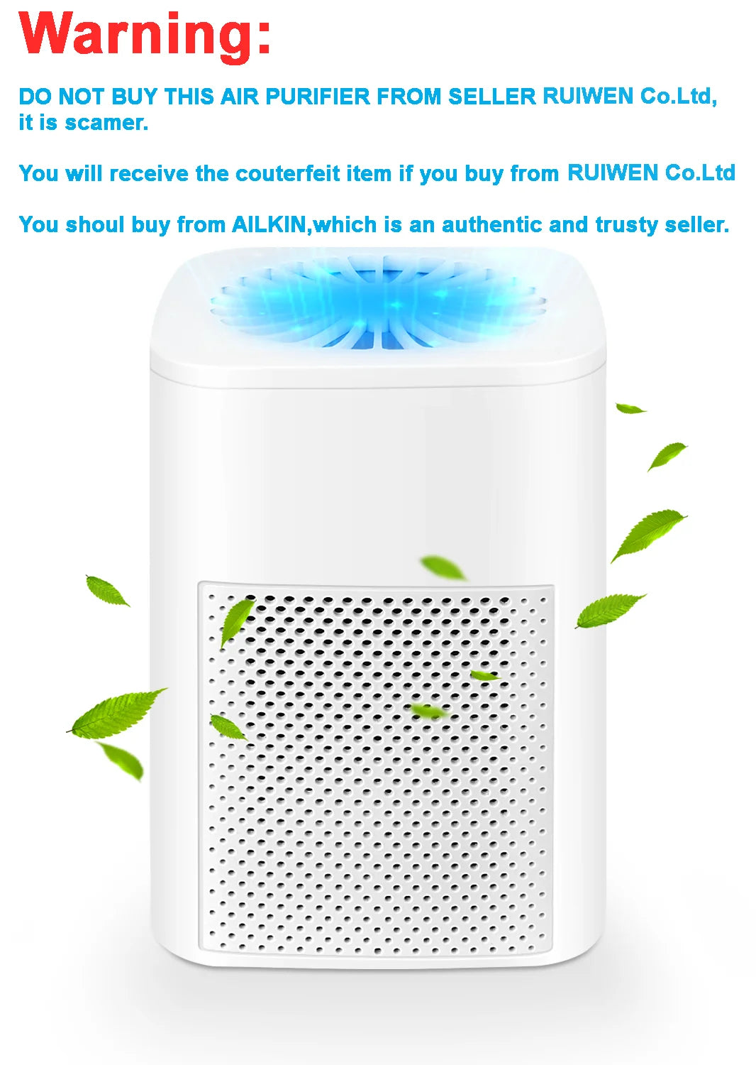 Air Purifiers for Allergies and Asthma,Ailkin Air Cleaner for Home,Bedroom,Dust,Pets,Indoor,Office,Small Room,Mini Portable Desktop Air Purifier for Smoke Odor