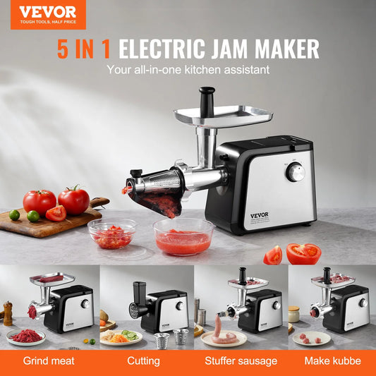 VEVOR 4.9 Lbs/Min Electric Tomato Strainer 500W Tomato Sauce Maker Machine Home