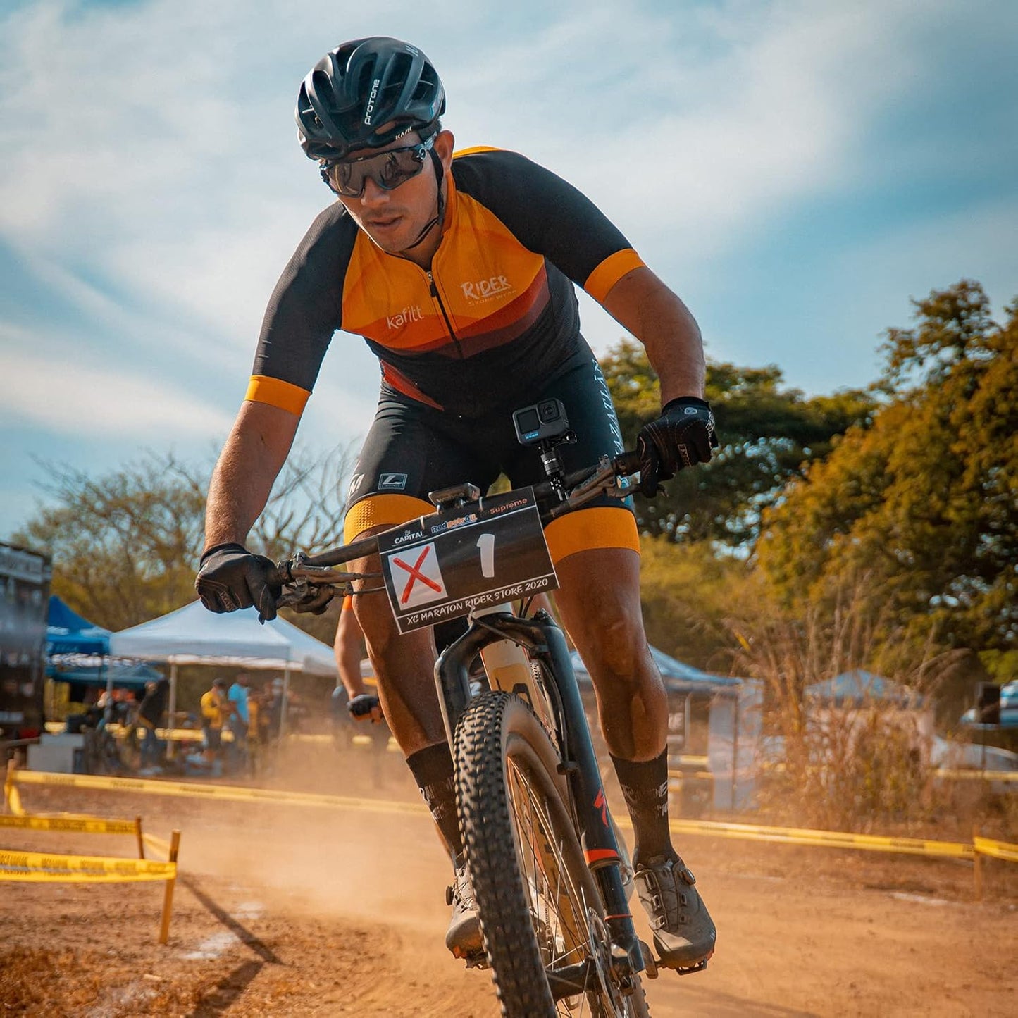 Aluminum Bike Bicycle Handlebar Mount for Gopro Hero 13/12/11/10/9/8/7/6/5/4 Session AKASO Campark and Other Action Cameras, 360 Degrees Rotary Mountain Bike Rack Mount (Black)