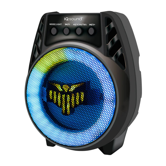Supersonic 4" Bluetooth TWS Party Speaker W LED Lights & Multi-Connectivity (IQ-1804BT)
