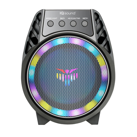 Supersonic 4" Bluetooth TWS Party Speaker W LED Lights & Multi-Connectivity (IQ-1804BT)