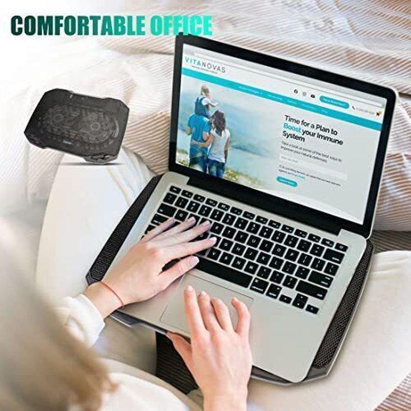 Laptop Cooling Pad, Gaming Laptop Cooler with 2 Quiet Big Fans, RGB 7 Color